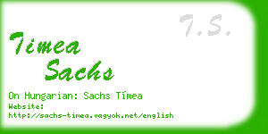 timea sachs business card
